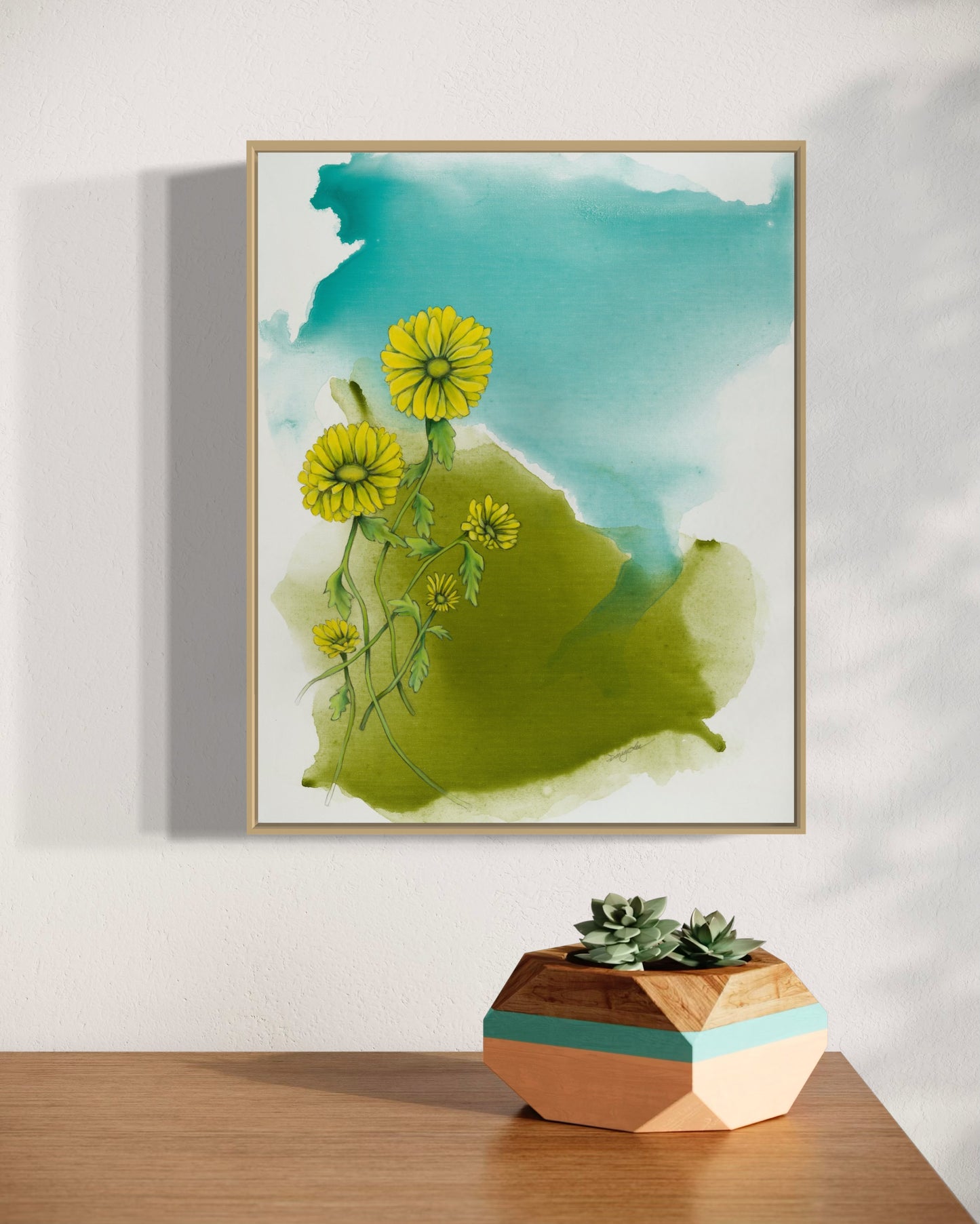 Here, Now Framed Canvas Print