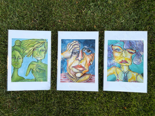 Abstract Portrait Trio #1 - Studio Archive